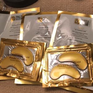 Gold spa treatment mask and eye mask